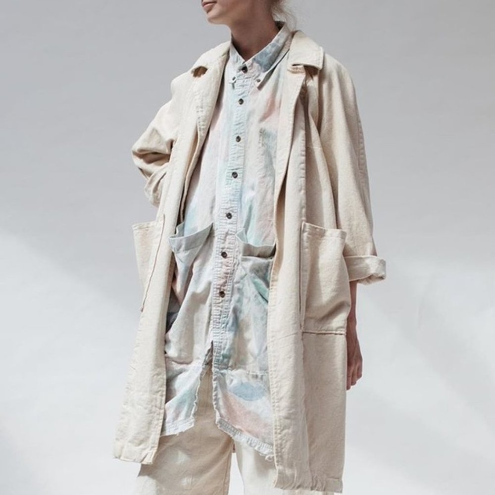 State the Label Potters Coat - S/M Cotton Canvas